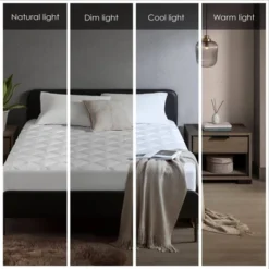 Sharper Image Cooling Touch Overfilled Microfiber Lightweight Deep Pocket Mattress Pad White -Bedding Discounts GUEST 9f292e39 efb6 4cc8 9a3c cd06ec3e7603