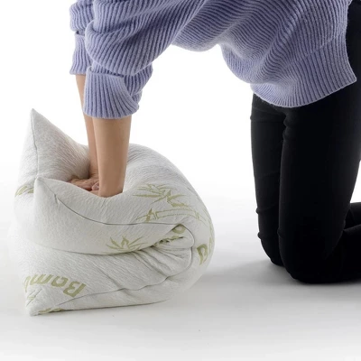 Cheer Collection Shredded Memory Foam Pillow With Washable Rayon From Bamboo Cover 6 Cheer Collection Shredded Memory Foam Pillow With Washable Rayon From Bamboo Cover - Image 6