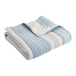 Ipanema Coastal Stripe Quilted Throw - Levtex Home -Bedding Discounts GUEST a0630707 7c23 4882 92c7 ba7a3a16f2b2