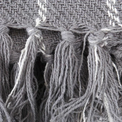 50"x60" Plaid Checked Throw Blanket Gray - Design Imports 2 50"x60" Plaid Checked Throw Blanket Gray - Design Imports - Image 2