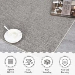 Machine Washable Area Rug 5x7 For Living Room Modern Minimalist Solid Carpet Non-Slip Low Pile Contemporary -Bedding Discounts GUEST a26e49e8 5636 4082 87d6 b716890ea2a3