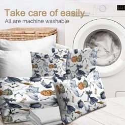 Hachikiko Halloween Twin Comforter Set 8-Piece - Witch Themed Bedding With Sheets & Pillowcases (Spooky Seasonal Collection) -Bedding Discounts GUEST a2a3b418 aa70 42c9 8e67 95ba143c7245