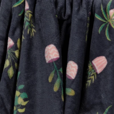 Novelty Recycled Printed Plush Throw Plants 4 Novelty Recycled Printed Plush Throw Plants - Image 4