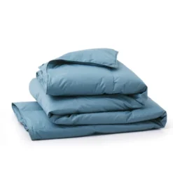 Peace Nest Organic Cotton Down Feather Comforter Duvet Insert, Blue -Bedding Discounts GUEST a50ef9dc 20e7 48e4 b3a7 02909fc77756