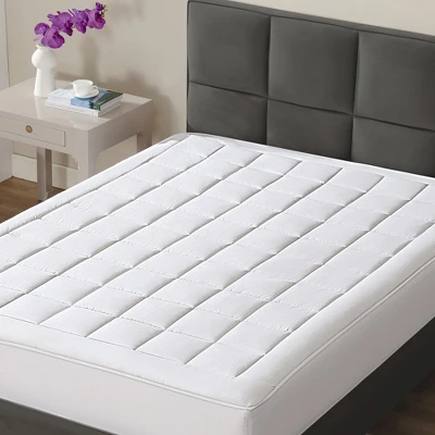 CIRCLESHOME Ultra-Plush Down Alternative Cotton Top Mattress Pad For Comfort & Protection 7 CIRCLESHOME Ultra-Plush Down Alternative Cotton Top Mattress Pad For Comfort & Protection - Image 7