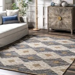 NuLOOM Hand Braided Marla Denim And Jute Diamonds Area Rug -Bedding Discounts GUEST a6cc5eb9 a7b4 4671 bc88 361694f10414