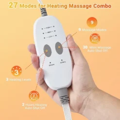 Massaging Weighted Heating Pads For Back, Electric Heating Pad With Massaging Vibrations, Auto Shut Off, 12 Settings- 3 Heat, 9 Massage, 20" X 24" -Bedding Discounts GUEST a72e1dec 90ba 4fbb 9433 d0e85fc5c607