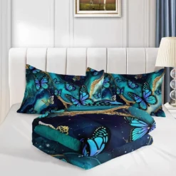 Boersma 3D Blue Butterflies Comforter Set Golden Full Comforter Set Set 1 Quilt And 2 Pillowcases All Season 10 Boersma 3D Blue Butterflies Comforter Set Golden Full Comforter Set Set 1 Quilt And 2 Pillowcases All Season -Bedding Discounts GUEST a76647d3 489c 483f 9c02 4ab6ad631372