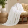 PiccoCasa New Luxury Leaves Fulls Fleece Warm Large Sofa Throw Blankets