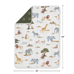 Sweet Jojo Designs Boy Girl Unisex Gender Neutral Toddler Weighted Blanket 5lbs. For Kids Jungle Multicolor -Bedding Discounts GUEST aa5372bc 6bdc 443e 8119 a3e84e2fb50d