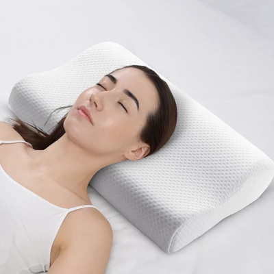 Cheer Collection Contour Memory Foam Pillow With Washable Cover - White 1 Cheer Collection Contour Memory Foam Pillow With Washable Cover - White