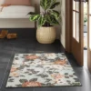 2'x3' Floral High Low Loop Accent Rug Green - Threshold™: Washable Entryway Throw, Indoor Skid-Resistant Rug