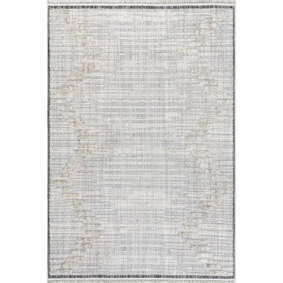 NuLOOM Amara Geometric High/Low Tasseled Area Rug 9 NuLOOM Amara Geometric High/Low Tasseled Area Rug - Image 9