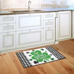 Checkered St. Pat's Shamrocks Doormat Indoor Outdoor 30" X 18" Briarwood Lane -Bedding Discounts GUEST abc01ff4 2f53 4815 aab2 f7125eecd057