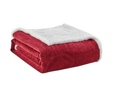 Plush And Extra Comfy Chevron Braided Microplush Jacquard Faux Shearling Blanket 3 Plush And Extra Comfy Chevron Braided Microplush Jacquard Faux Shearling Blanket - Image 3