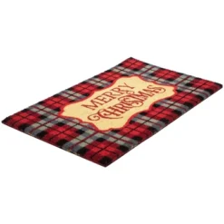 Northlight Red And Black Plaid "Merry Christmas" Rectangular Doormat 18" X 30" -Bedding Discounts GUEST ac9774da 7cfe 43f8 9c00 1983e03c2307