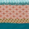 Twin Bohemian Stripe Quilted Daybed Cover Set Turquoise/Orange - Lush Décor