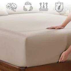 Soft 100% Cotton Fitted Sheet Only, Deep Pocket, Sateen, All-Around Elastic - California Design Den -Bedding Discounts GUEST aeebbccf 1f07 4d79 b9ad e4e13b36f340