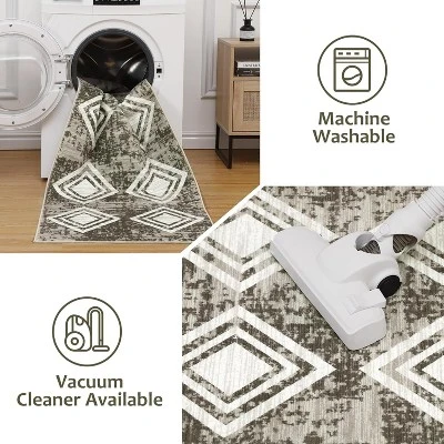 Washable Runner Rug - Non-Slip Hallway & Kitchen Rug - Modern Farmhouse Entryway Runner - Low Pile Bedroom Rug 6 Washable Runner Rug - Non-Slip Hallway & Kitchen Rug - Modern Farmhouse Entryway Runner - Low Pile Bedroom Rug - Image 6