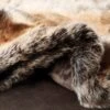 Hastings Home Premium Faux Marten Sable And Mink Fur Throw With Gift Box 60" X 70" - Amber/Pecan