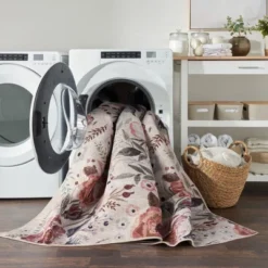 Nourison Washables Floral Indoor Non-Skid Area Rug -Bedding Discounts GUEST af723828 ca26 4a6e 9021 beaac47ce03d