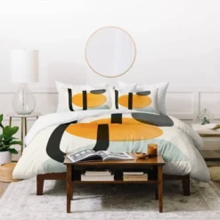 Domonique Brown Oranges Duvet Set - Deny Designs -Bedding Discounts GUEST b089dbca a2e7 4708 8965 ccd199f80393