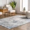 6'7"x9' Zoe Faded Abstract Area Rug Blue - NuLOOM
