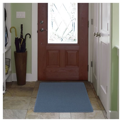 4'x6' Solid Dotted Doormat Blue - HomeTrax 1 4'x6' Solid Dotted Doormat Blue - HomeTrax