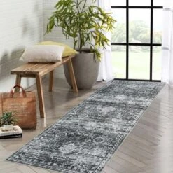Traditional Distressed Area Rugs For Living Room Bedroom Non Slip Washable Medallion Pattern Printed Thin Carpet Rugs -Bedding Discounts GUEST b30eacc1 2c16 47fb bed1 6c1fff5b0f43