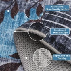 TackView Kitchen Runner Rug, Modern Floral Runners Non-Slip Soft Foldable Carpet For Hallway Laundry Room 11 TackView Kitchen Runner Rug, Modern Floral Runners Non-Slip Soft Foldable Carpet For Hallway Laundry Room -Bedding Discounts GUEST b3ea39c7 20da 431d 8814 b5d30f8b5022