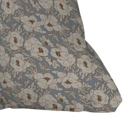 Holli Zollinger Indra Poppy Outdoor Throw Pillow Denim Gray - Deny Designs