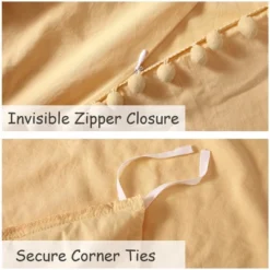 Pom Pom Duvet Cover Set, Soft Washed Microfiber Duvet Cover Bedding Set 6 Pom Pom Duvet Cover Set, Soft Washed Microfiber Duvet Cover Bedding Set -Bedding Discounts GUEST b58908ce 6f14 4318 afc9 e6d7e281a743