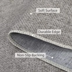 Machine Washable Area Rug 5x7 For Living Room Modern Minimalist Solid Carpet Non-Slip Low Pile Contemporary -Bedding Discounts GUEST b6d35d92 9790 4726 b29e de71c864058b