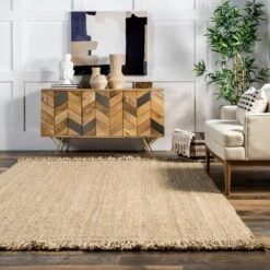 Hand Woven Don Jute With Fringe Rug - NuLOOM -Bedding Discounts GUEST b7b32182 6db0 4d58 8732 d4a638b09ab5