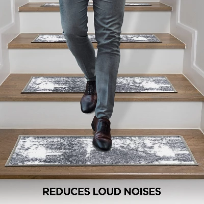 World Rug Gallery Distressed Contemporary Bohemian Non-Slip Stair Treads 3 World Rug Gallery Distressed Contemporary Bohemian Non-Slip Stair Treads - Image 3