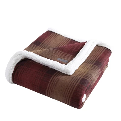50"x70" Oversized Nordic Plaid Throw Blanket Raisin - Eddie Bauer: Cozy Fleece, Machine Washable 2 50"x70" Oversized Nordic Plaid Throw Blanket Raisin - Eddie Bauer: Cozy Fleece, Machine Washable - Image 2