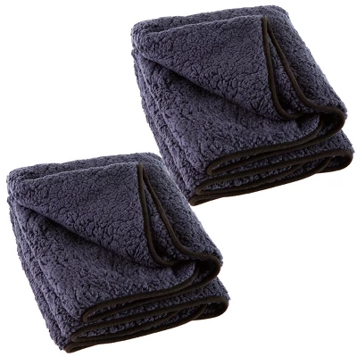 Heated Blanket 2-Pack - USB-Powered Fleece Throw Blankets For Travel, Home, Office, Or Camping - Winter Car Accessories By Stalwart (Navy Blue) 3 Heated Blanket 2-Pack - USB-Powered Fleece Throw Blankets For Travel, Home, Office, Or Camping - Winter Car Accessories By Stalwart (Navy Blue) - Image 3