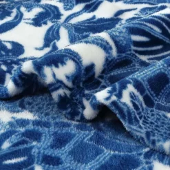 50"x70" Oversized Turtle Bay Throw Blanket Blue - Tommy Bahama: Plush, Reversible, Leaf Pattern, Kids' & Adults -Bedding Discounts GUEST b81559e8 8d03 470a baf6 817d7d15083d