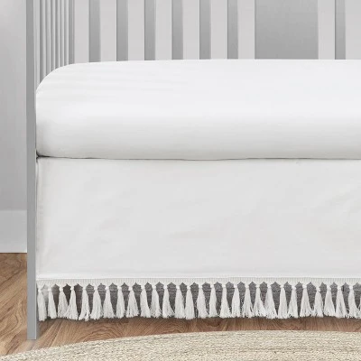 Sweet Jojo Designs Girl Baby Crib Bed Skirt Bohemian Collection Solid White 2 Sweet Jojo Designs Girl Baby Crib Bed Skirt Bohemian Collection Solid White - Image 2