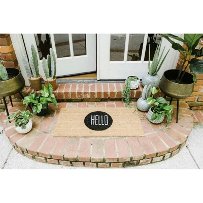 Coir Door Mat "Hello" - Storied Home 2 Coir Door Mat "Hello" - Storied Home - Image 2