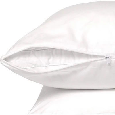The Grand Zippered Poly/Cotton Pillow Protector Set Of 4 White 5 The Grand Zippered Poly/Cotton Pillow Protector Set Of 4 White - Image 5