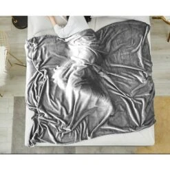 Home Mart Goods Full Size Grey Extra Soft Cozy Microfiber Throw Picnic Sofa Bed Blanket