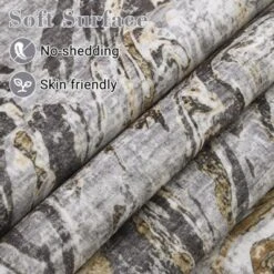 8x10 Rugs Washable Modern - Abstract Grey Area Rug For Living Room, Non-Shedding Low Pile Carpet, Easy Clean -Bedding Discounts GUEST bc5a0997 eaa0 4fdd 9eb7 a798cb6e140e