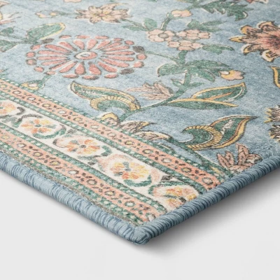 2'x3' Laurel Comfort Mat Accent Rug Blue - Threshold™ 2 2'x3' Laurel Comfort Mat Accent Rug Blue - Threshold™ - Image 2