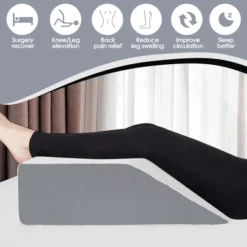 Continental Sleep, Leg Wege Elevation Pillow For Blood Circulation | Relieved & Recovers Foot And Ankle Injuries | Chic Jacquard Cover, 8”x16”x23” -Bedding Discounts GUEST bd752e47 0750 4736 8b1f cb944035195d