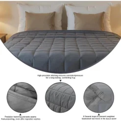 Gkyet Weighted Blanket(78" X 85",25lbs) Twin Size Soft Cooling Heavy Blanket Breathable With Glass Bead Perfect For 220-280 Lbs,Machine Washable Grey -Bedding Discounts GUEST bf789c3a fa0b 4992 b9f0 f63ea53ae54f
