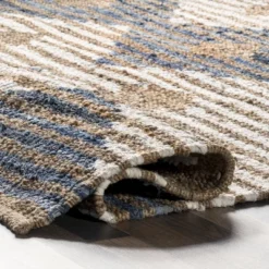 NuLOOM Hand Braided Marla Denim And Jute Diamonds Area Rug -Bedding Discounts GUEST c0e7c607 19b3 4e7e bda9 4cb5041c1b06