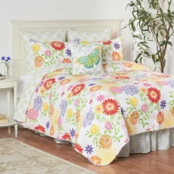 C&F Home 20" X 26" Lilly Yellow Purple Red Pink Floral Cotton Standard Sham - Machine Washable -Bedding Discounts GUEST c33da927 0dd2 4a25 adf1 a7f745aa8498