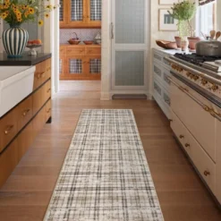 Modern Plaid Living Room Area Rug, Machine Washable Floor Carpet, Non-Slip Checkered Soft Rug, Low-Pile Non-Shedding Accent Rug, Indoor Foldable Rug -Bedding Discounts GUEST c39d89f2 8116 4444 af58 a66d27d93c0b