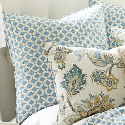 Palladium Grey Geometric Euro Sham Set Of 2 - Levtex Home 1 Palladium Grey Geometric Euro Sham Set Of 2 - Levtex Home